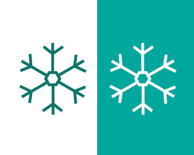 Modèle De Conception Du Logo Vectoriel De L'icône De Flocon De Neige