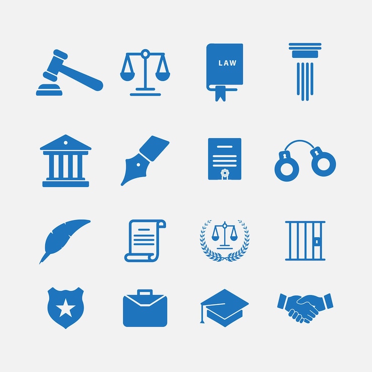 Vecteur modèle de conception du logo vectoriel de l'icône de la justice