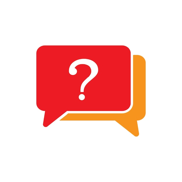 Modèle de conception du logo vectoriel de l'icône de la question