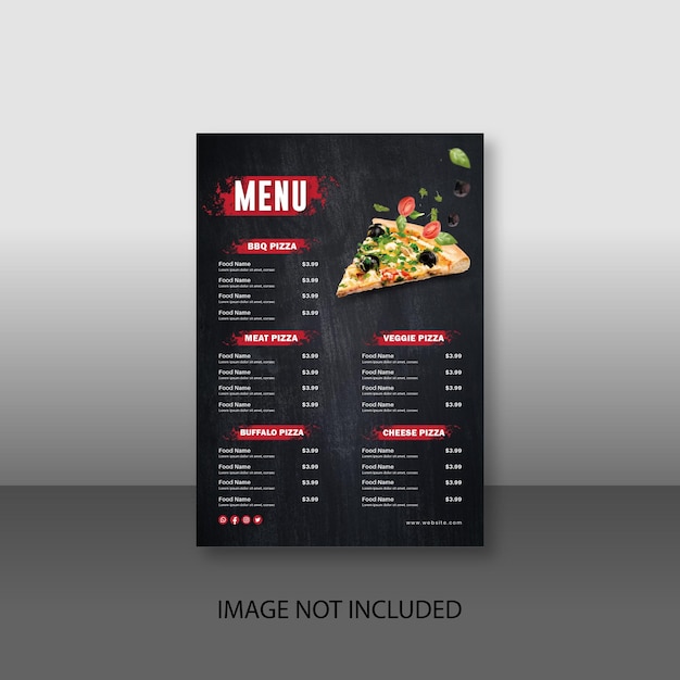 Vecteur modèle de conception du menu du restaurant