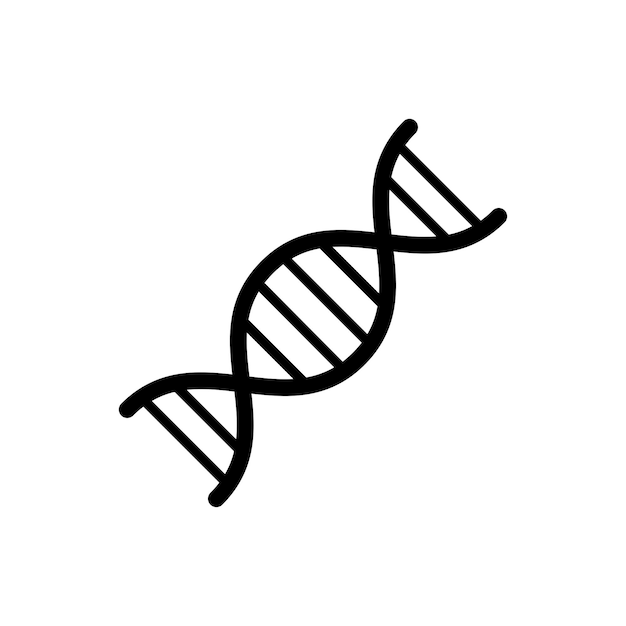 Modèle de conception du vecteur d'icône d'ADN