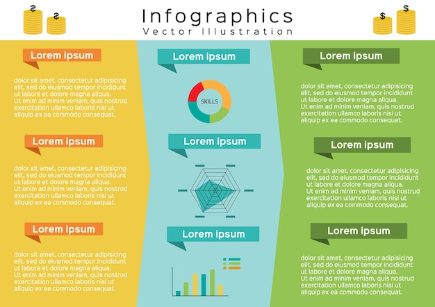 Modèle de conception d&#39;entreprise infographique