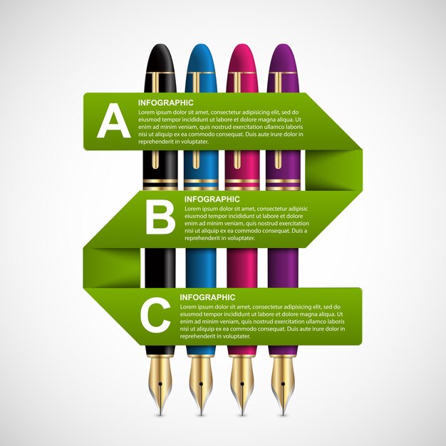 Vecteur modèle de conception d'entreprise infographique.