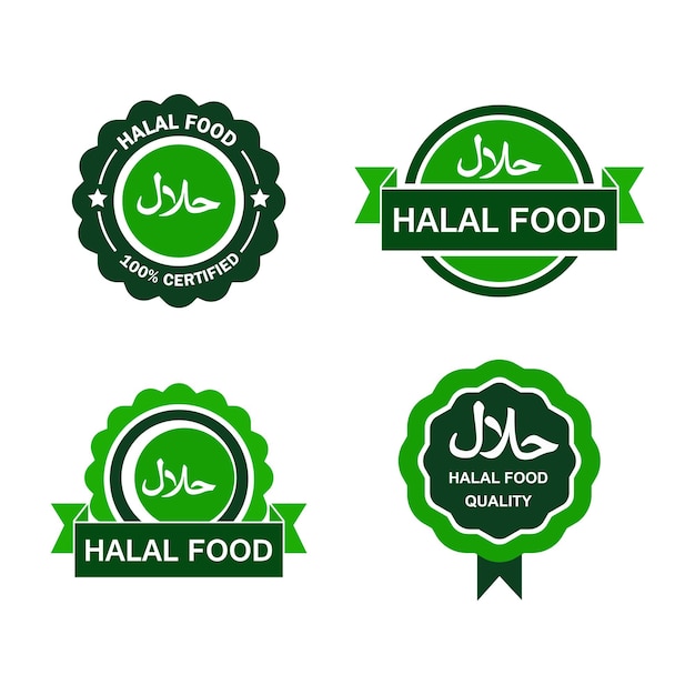 Modèle De Conception D'étiquette Halal