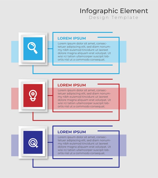 Modèle De Conception D'étiquettes Infographiques Vectorielles Avec Icônes Et 3 Options Ou étapes