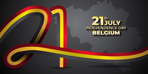 Vecteur modèle de conception fête de l'indépendance de belgique