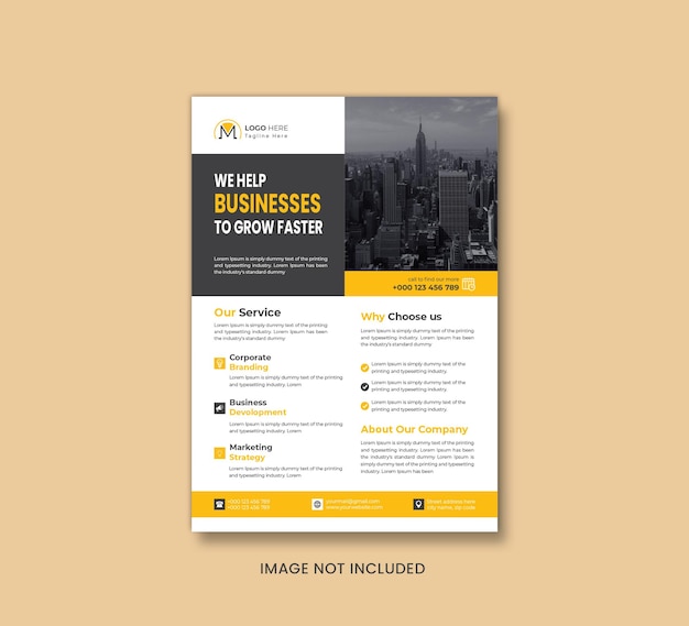 Modèle de conception de flyer d'agence d'entreprise moderne de vecteur