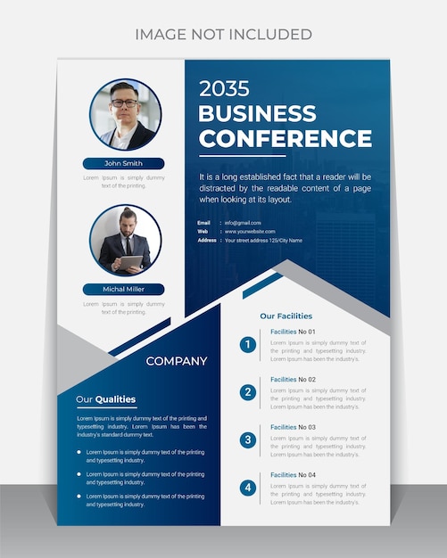Modèle de conception de flyer d'entreprise format A4