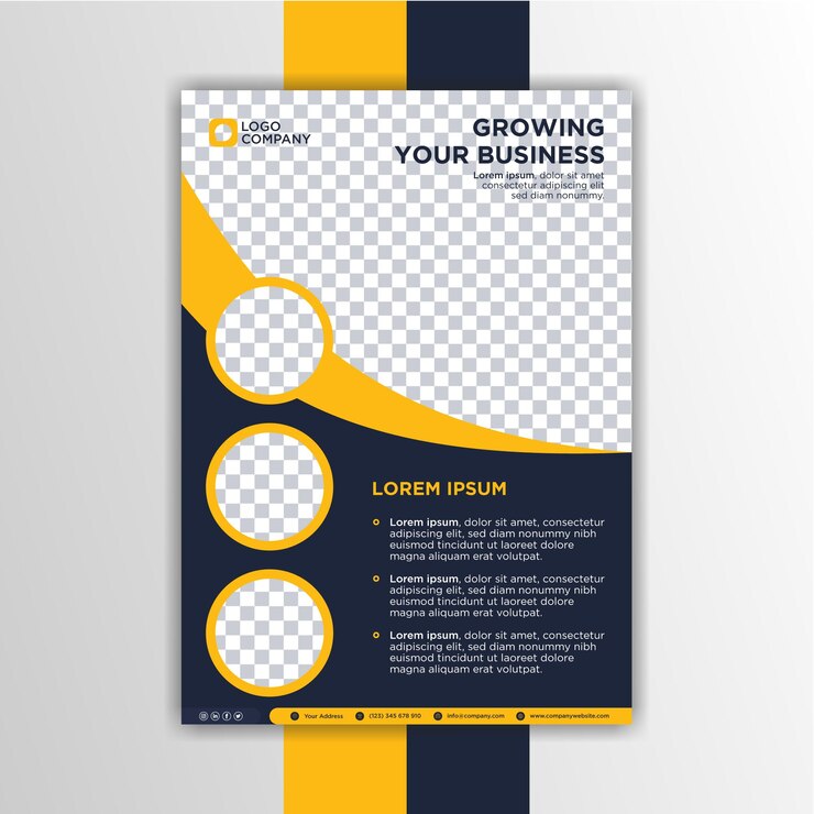 Vecteur modèle de conception de flyer d'entreprise minimaliste