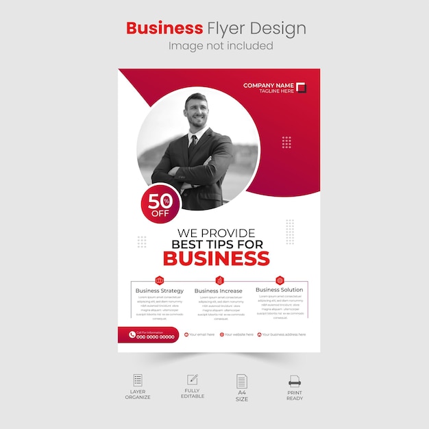 Modèle de conception de flyer d'entreprise avec une mise en page moderne