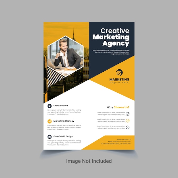 Modèle de conception de flyer d'entreprise moderne