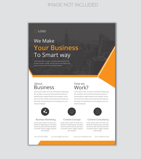 Modèle de conception de flyer d'entreprise simple et unique créatif