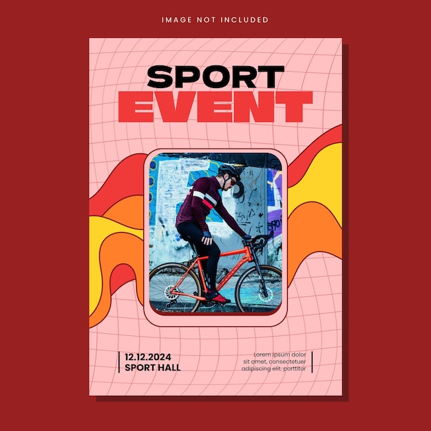 Vecteur modèle de conception de flyer d'événement sportif.