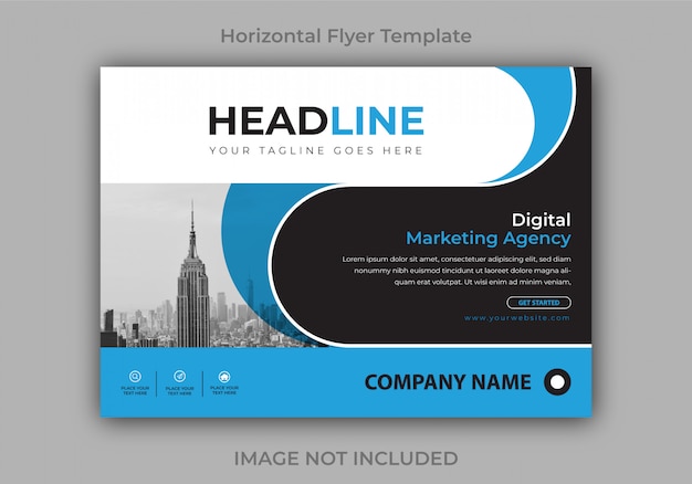 Modèle De Conception De Flyer Horizontal D'entreprise Ou D'entreprise