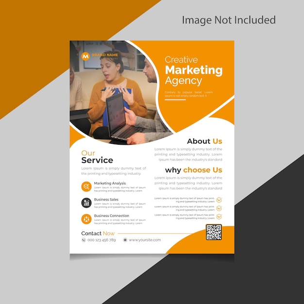 Modèle de conception de flyer de marketing créatif professionnel