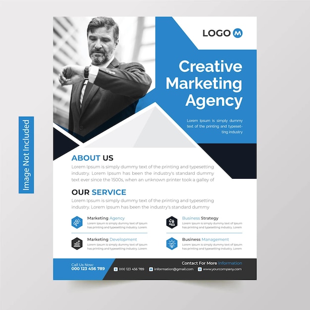 Modèle de conception de flyer de marketing créatif