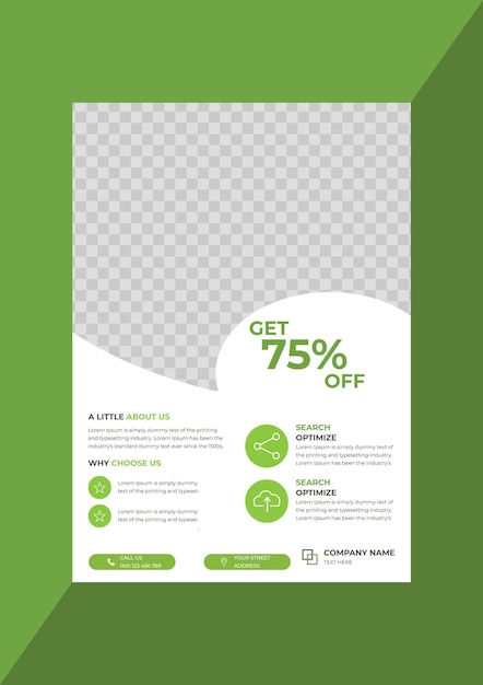 Modèle de conception de flyer promotionnel