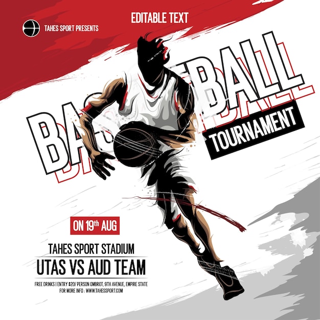 Modèle De Conception De Flyer De Tournoi De Basket-ball