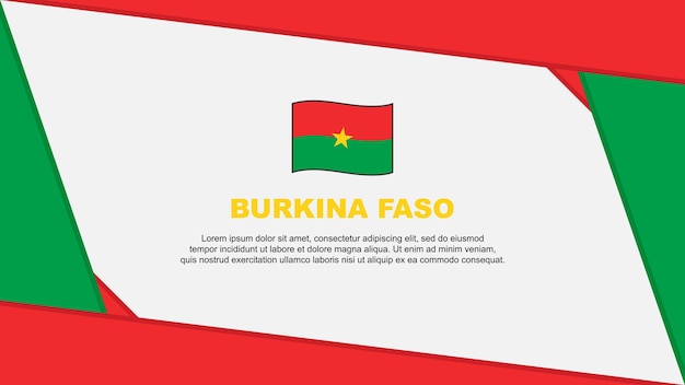 Modèle De Conception De Fond Abstrait Drapeau Burkina Faso Bannière De La Fête De L'indépendance Du Burkina Faso Illustration Vectorielle De Dessin Animé Fête De L'indépendance Du Burkina Faso