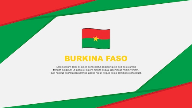 Modèle De Conception De Fond Abstrait Drapeau Burkina Faso Illustration Vectorielle De Bande Dessinée De Bannière De Jour De L'indépendance Du Burkina Faso Burkina Faso