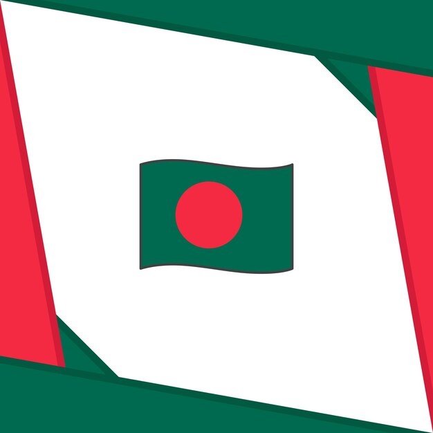 Vecteur modèle de conception de fond abstrait drapeau du bangladesh bannière de la fête de l'indépendance du bangladesh publication sur les médias sociaux