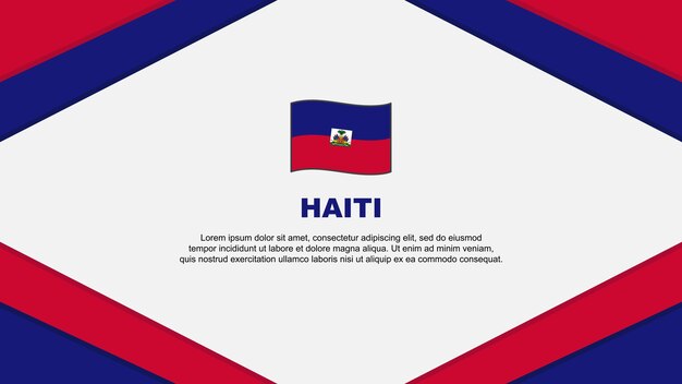 Modèle De Conception De Fond Abstrait Drapeau Haïtien Bannière De La Fête De L'indépendance D'haïti Illustration Vectorielle De Dessin Animé Illustration D'haïti