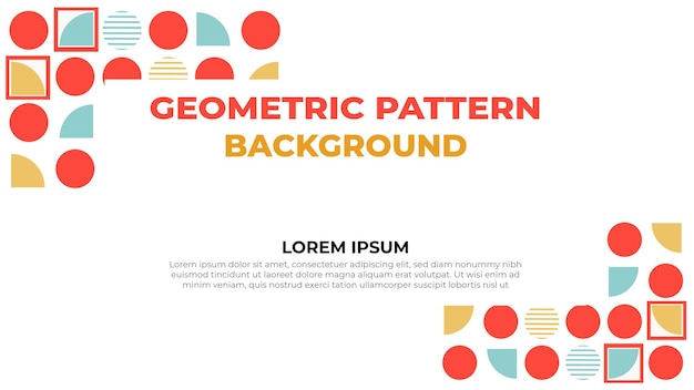 Modèle De Conception De Fond Abstrait Motif Géométrique Coloré