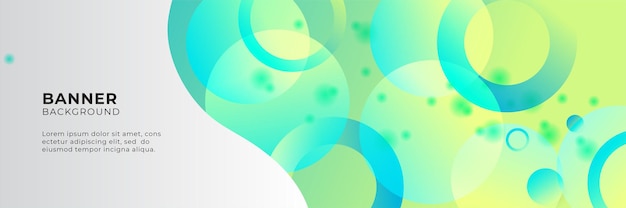 Modèle de conception de fond de bannière de technologie numérique bleue avec dégradé de couleur bleu vert jaune.