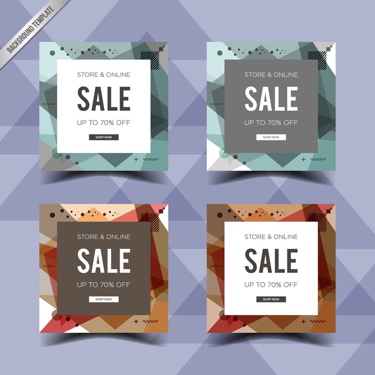 Modèle de conception de fond de bannière de vente