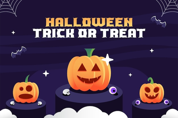 Modèle de conception graphique Halloween simple et élégant, facile à personnaliser