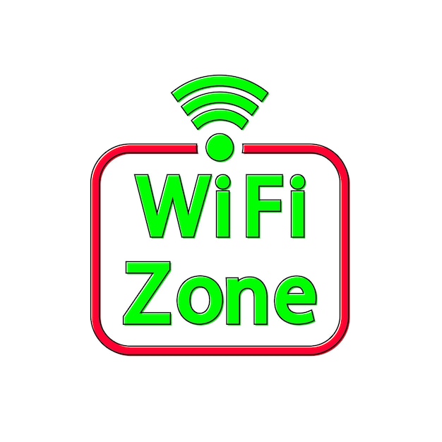 Modèle De Conception Graphique De L'icône De La Zone Wi-fi Illustration Vectorielle Du Signe De Communication