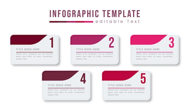 Modèle De Conception Graphique D'informations Commerciales Colorées Vecteur Avec Des Icônes Et Des Options Ou Des étapes. Peut être Utilisé Pour Le Diagramme De Processus, Les Présentations, La Mise En Page Du Flux De Travail, La Bannière, L'organigramme, Le Graphique D'informations