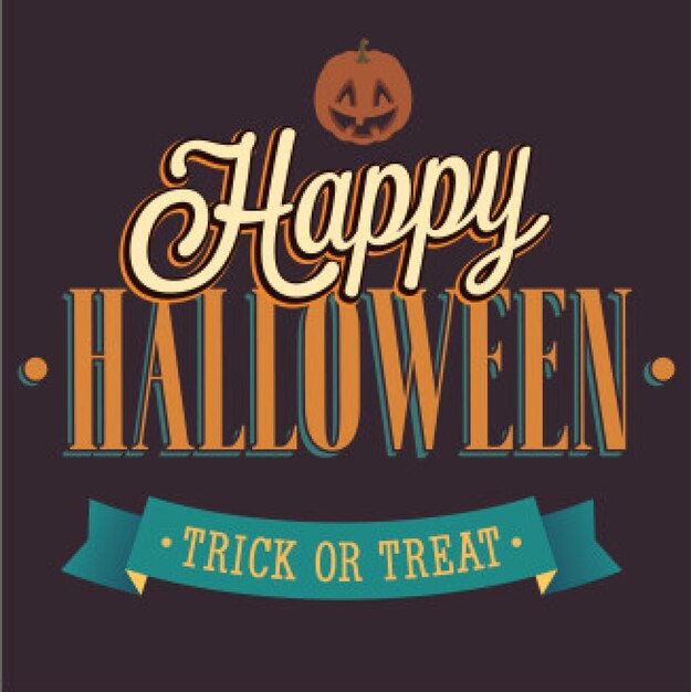 Modèle de conception d'Halloween vectoriel gratuit
