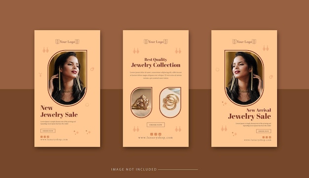 modèle de conception d'histoire de bijoux instagram