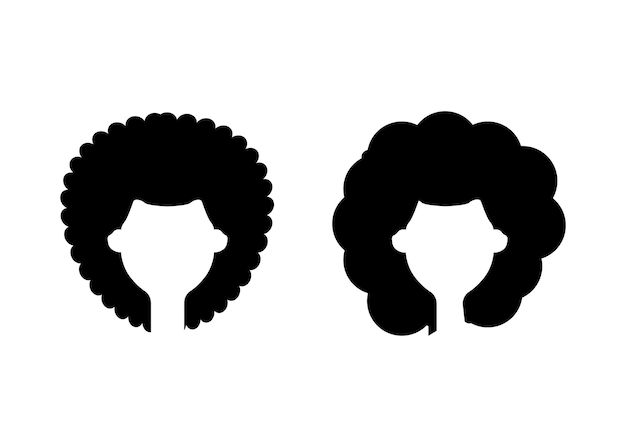 Vecteur modèle de conception d'icône afro illustration isolée