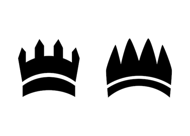 Vecteur modèle de conception de l'icône de la couronne illustration isolée