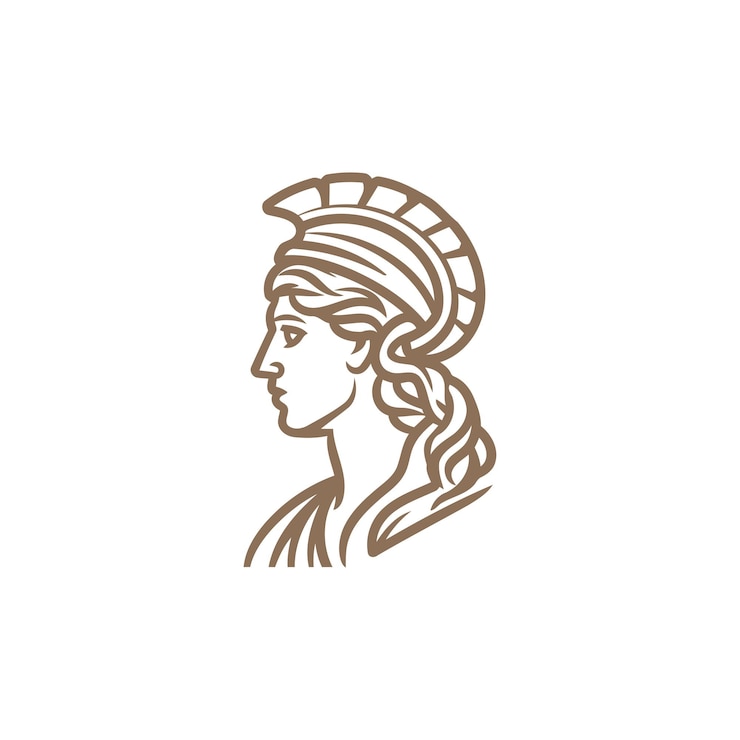Vecteur le modèle de conception de l'icône du logo d'athena