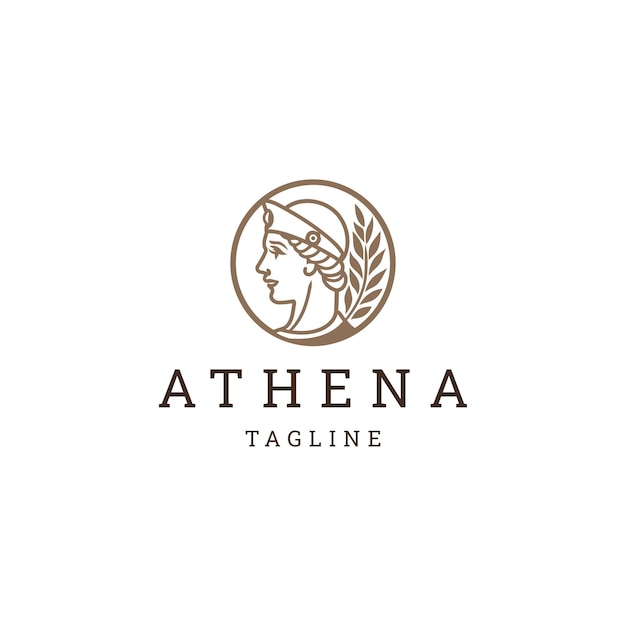 Vecteur le modèle de conception de l'icône du logo d'athena