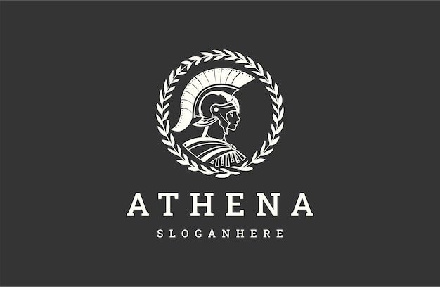 Le Modèle De Conception De L'icône Du Logo De La Déesse Grecque Athéna