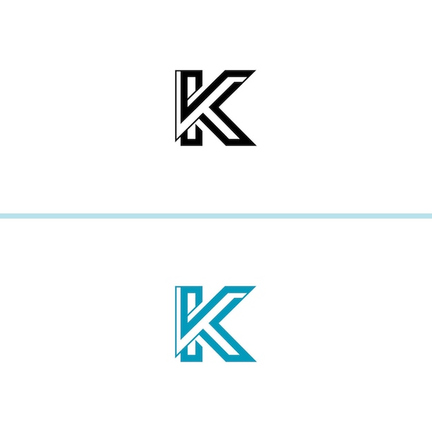 Vecteur le modèle de conception de l'icône du logo de la lettre k le monogramme de la lettre k le logo élégant moderne