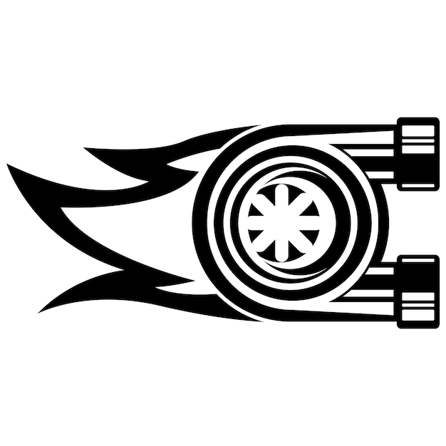 Modèle de conception d'icône d'illustration de logo de turbo