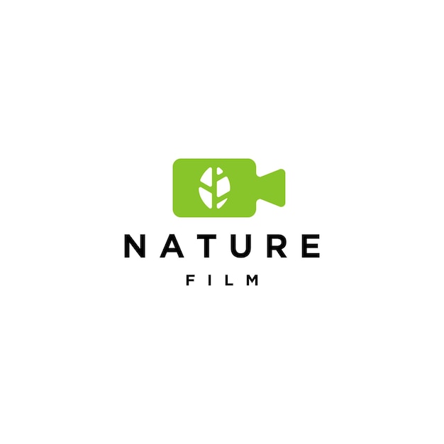 Modèle De Conception D'icône De Logo De Film Nature