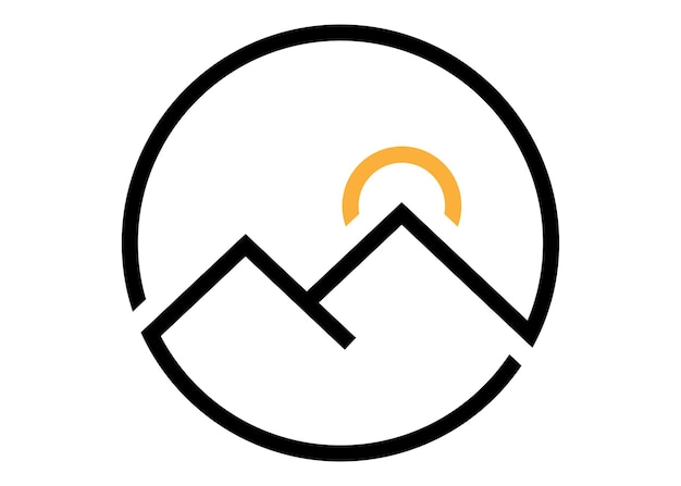 Modèle De Conception D'icône De Logo De Montagne Isolé