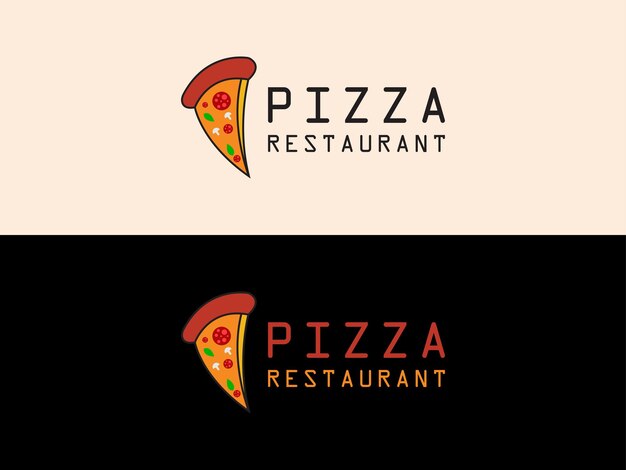 Modèle De Conception D'icône De Logo De Pizza Illustration Vectorielle