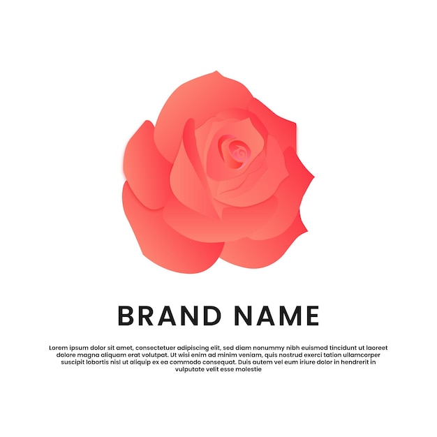 Modèle De Conception D'icône De Logo Vector Rose One