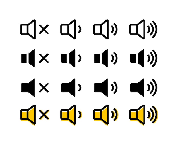 Modèle De Conception D'icône De Logo De Volume De Haut-parleur