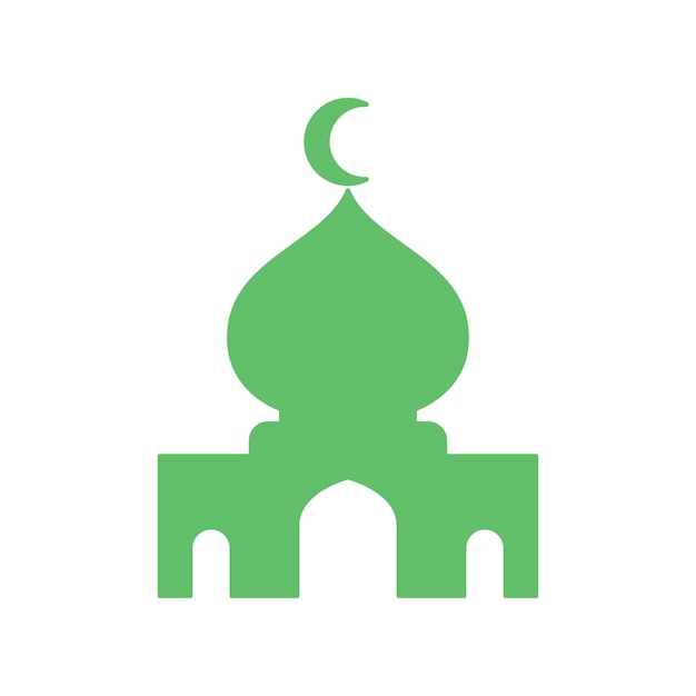 Vecteur modèle de conception de l'icône de la mosquée