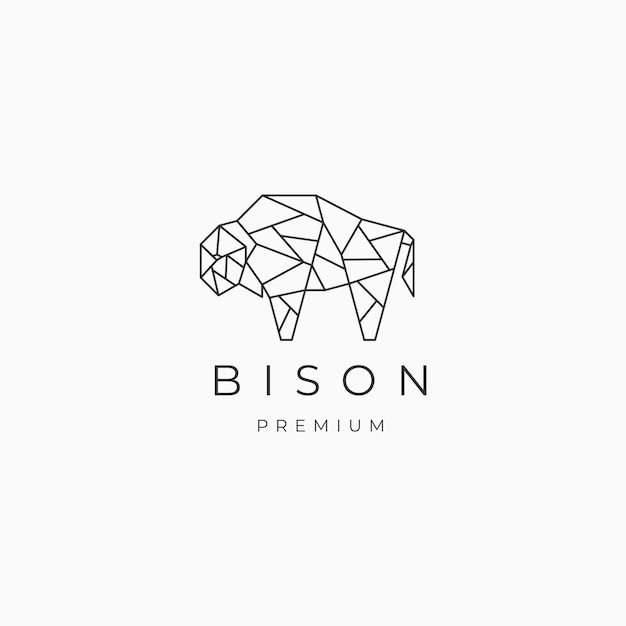 Modèle De Conception D'icône De Vecteur De Logo De Bison