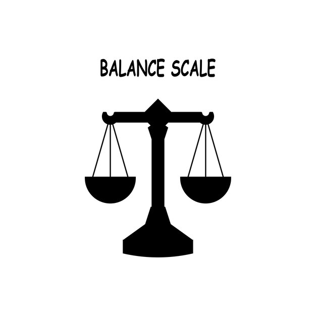 Vecteur modèle de conception d'illustration d'icône d'échelle d'équilibre
