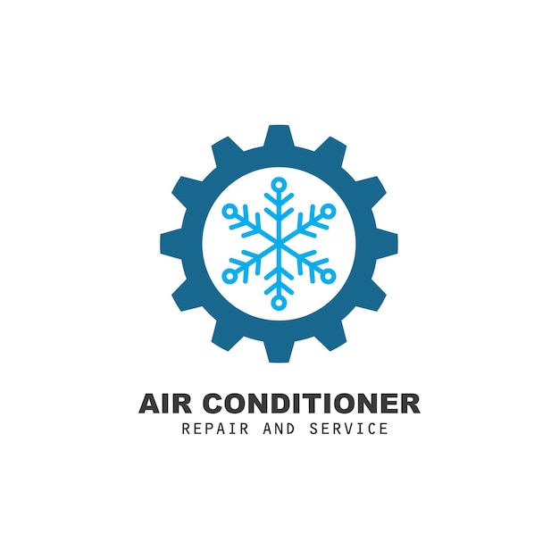 Modèle De Conception D'illustration D'icône De Vecteur De Réparation Et De Service De Climatiseur